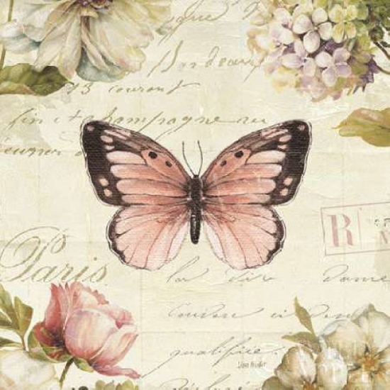 Pdx10092small Marche De Fleurs Butterfly I Poster Print By Lisa Audit, 12 X 12 - Small