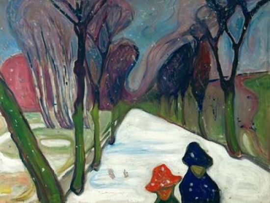 Avenue In The Snow Poster Print By Edvard Munch, 22 X 28 - Large