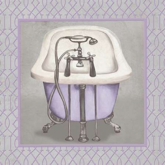 Pdx9257lbsmall Lavender Bathroom I Poster Print By Elizabeth Medley, 12 X 12 - Small