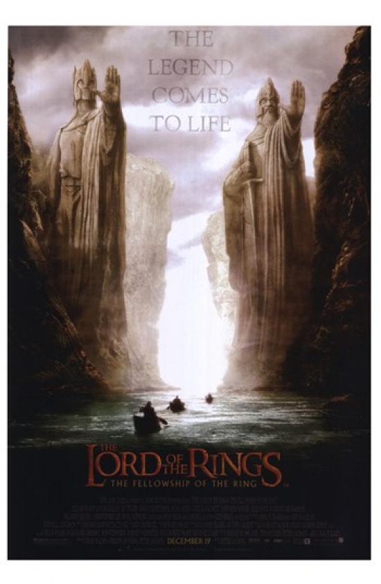 Lord Of The Rings Fellowship Of The Ring Movie Poster, 11 X 17