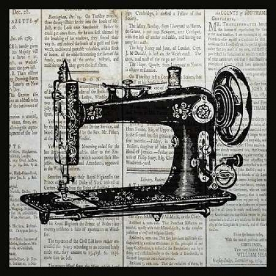 Pdxpb25970small Vintage Sewing Machine Poster Print By Piper Ballantyne, 12 X 12 - Small