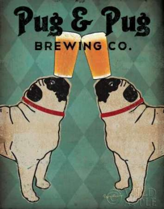Pdx11707small Pug & Pug Brewing Poster Print By Ryan Fowler, 11 X 14 - Small