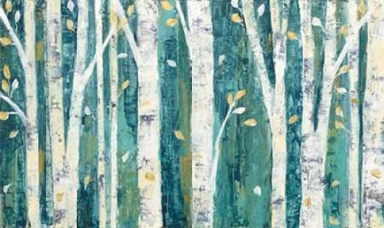 Pdx21962small Birches In Spring Poster Print By Julia Purinton, 12 X 18 - Small