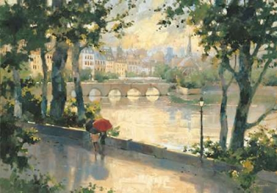 Pdx010sim1003small Paris Evening Poster Print By Marilyn Simandle, 10 X 14 - Small
