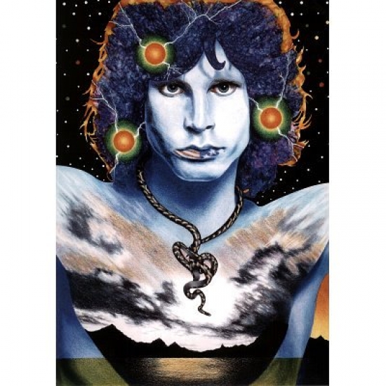 Xps5041 Jim Morrison Snake Snake Painting Poster Print, 24 X 36
