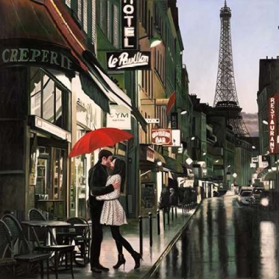 Pdx1bn2539small Romance In Paris Poster Print By Pierre Benson, 12 X 12 - Small