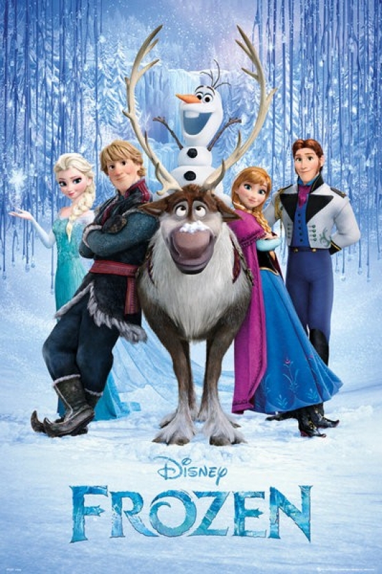 Xpe160054 Disney Frozen - Movie Cast Poster Print, 24 X 36