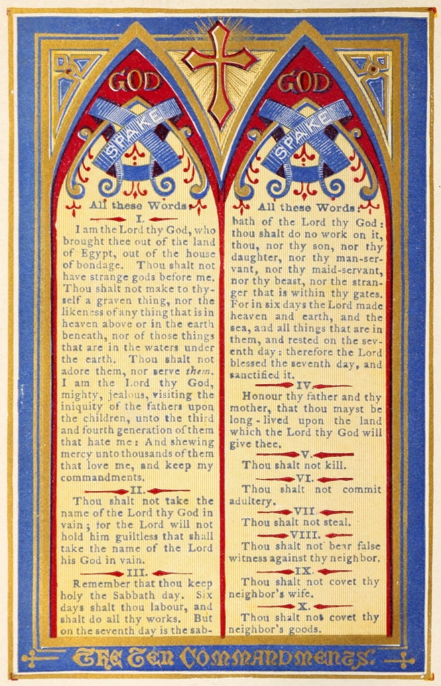 Pphpdp87872large The Key Of Heaven 1874 The Ten Commandments Poster Print By Thomas Kelly, 24 X 36 - Large
