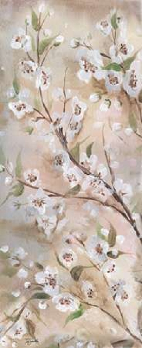 Cherry Blossoms Taupe Panel I Poster Print By Tre Sorelle Studios, 10 X 20 - Small