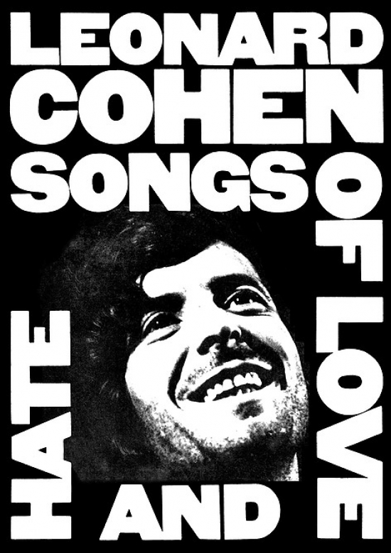 Xps1387 Leonard Cohen Love Hate Love & Hate Poster Print, 24 X 36