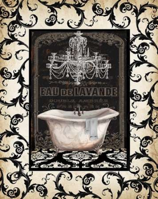 Pdxrb10871tssmall Midnight Bath With Border I Poster Print By Tre Sorelle Studios, 11 X 14 - Small