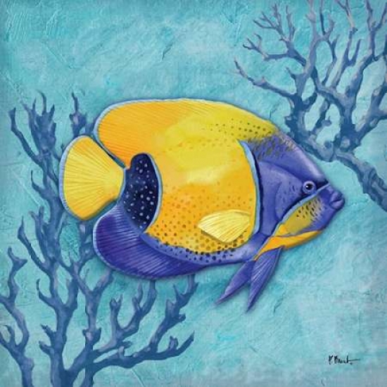 Azure Tropical Fish V Poster Print By Paul Brent, 12 X 12 - Small