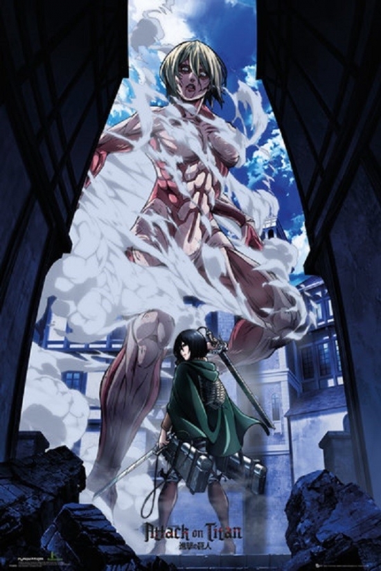 Xpe160329 Attack On Titan Part 2, Anime Manga Poster Print, 24 X 36