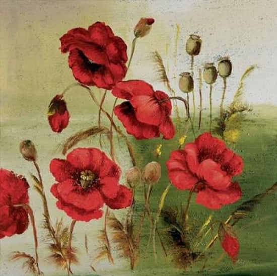 Red Poppies Composition I Poster Print By Katharina Schottler, 12 X 12 - Small