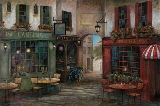 Galaxy Of Graphics Pdx12356small Courtyard Ambiance Poster Print By Ruane Manning, 12 X 18 - Small