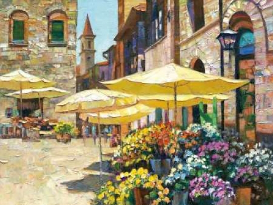 Pdxb2702dsmall Siena Flower Market Poster Print By Howard Behrens, 9 X 12 - Small