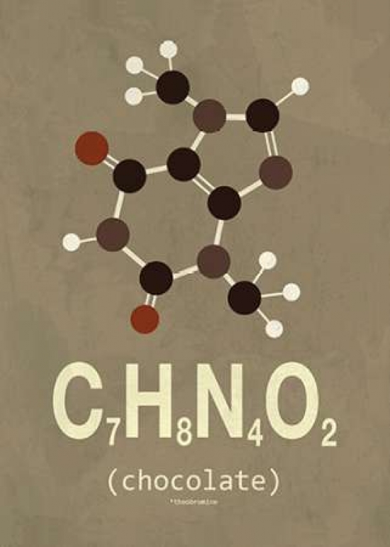 Pdxin318933small Molecule Chocolate Poster Print By Typelike, 10 X 14 - Small
