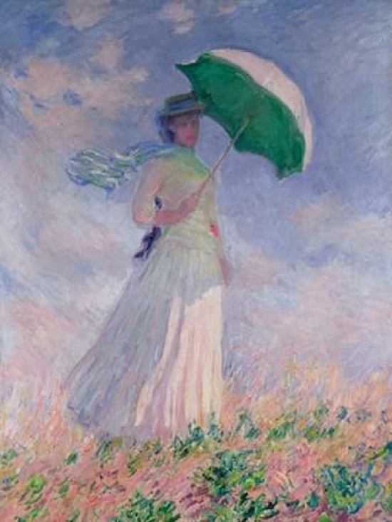 Woman With A Parasol-right Poster Print By Claude Monet, 11 X 14 - Small