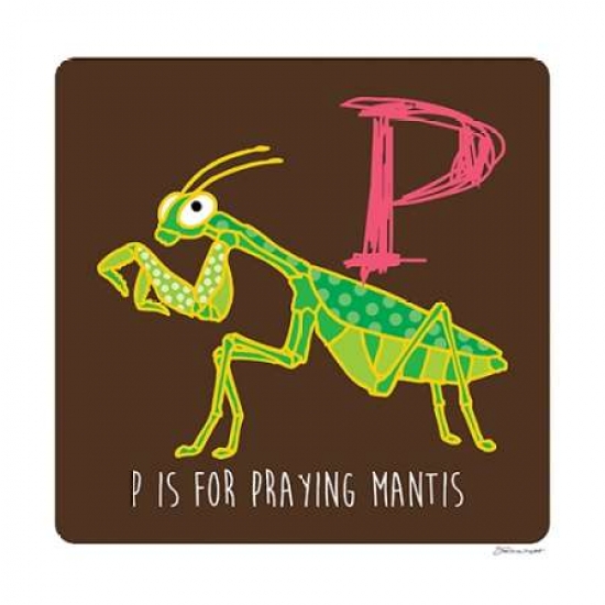 Pdxsm158050small P Is For Praying Mantis Poster Print By Stephanie Marrott, 12 X 12 - Small