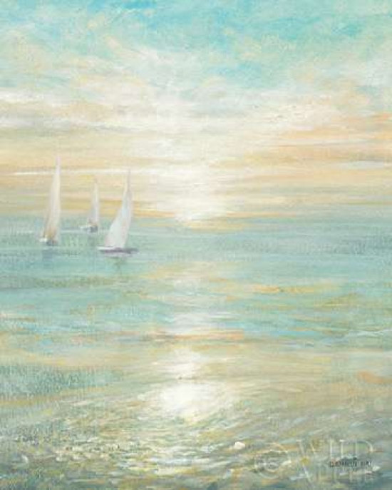 Pdx18932small Sunrise Sailboats I Poster Print By Danhui Nai, 8 X 10 - Small