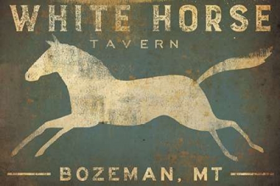 Pdx22894small White Horse Running Poster Print By Ryan Fowler, 12 X 18 - Small