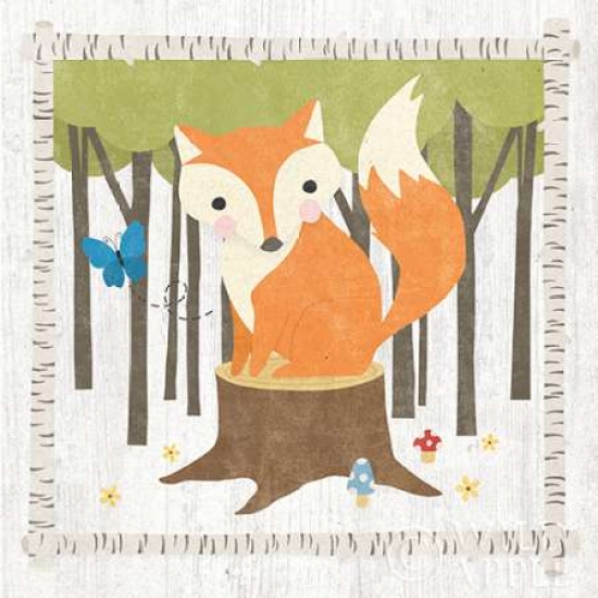 Pdx25589small Woodland Hideaway Fox Poster Print By Moira Hershey, 12 X 12 - Small