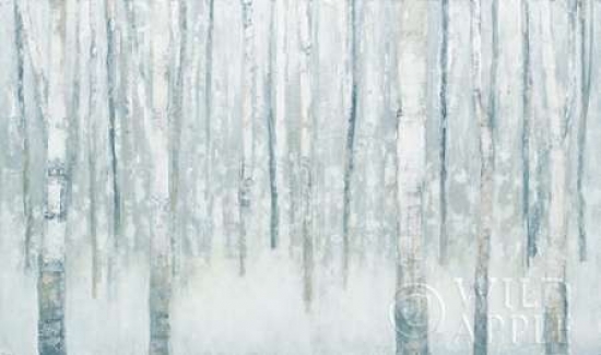 Pdx21964small Birches In Winter Blue Gray Poster Print By Julia Purinton, 12 X 18 - Small