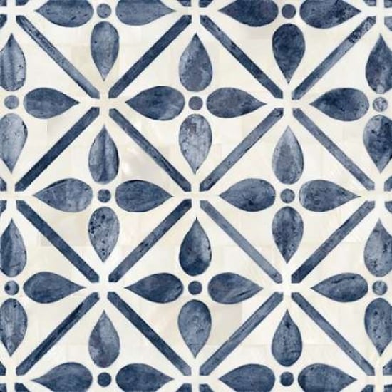 Pdx321smi1110acismall Blue Moroccan Tile 1 Poster Print By Hope Smith, 12 X 12 - Small