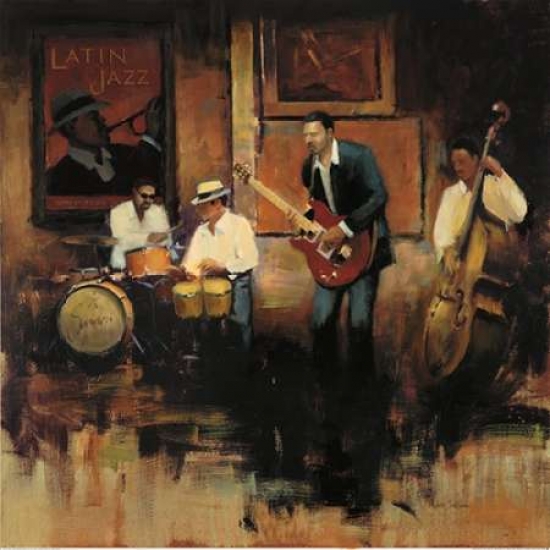 Latin Jazz Poster Print By Miles Sullivan, 24 X 24 - Large
