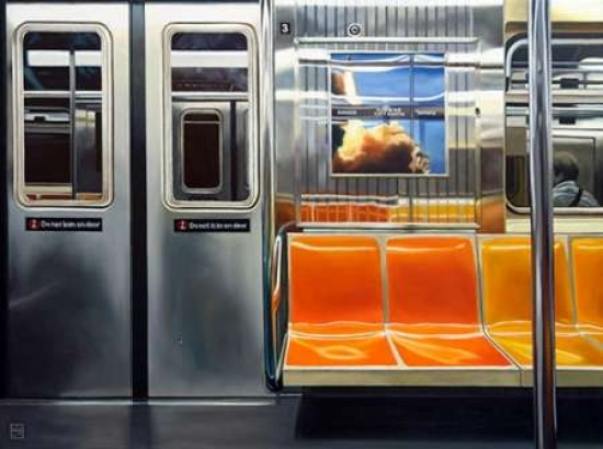Pdxms02xlarge Nyc Subway Reflections Poster Print By Michael Schuh, 18 X 24 - Large