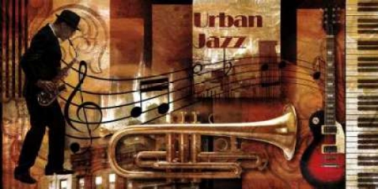 Pdx16375small Urban Jazz Poster Print By Paul Robert, 10 X 20 - Small