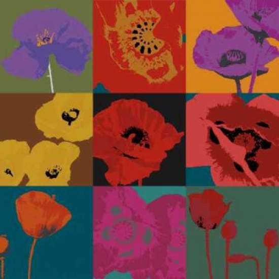 Pdx4122small Pop Poppies Poster Print By Don Li-leger, 12 X 12 - Small