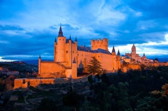 Pddeu27bjy0005b Spain Segovia Alcazar Castle At Sunset Poster Print By Jaynes Gallery, 19 X 12