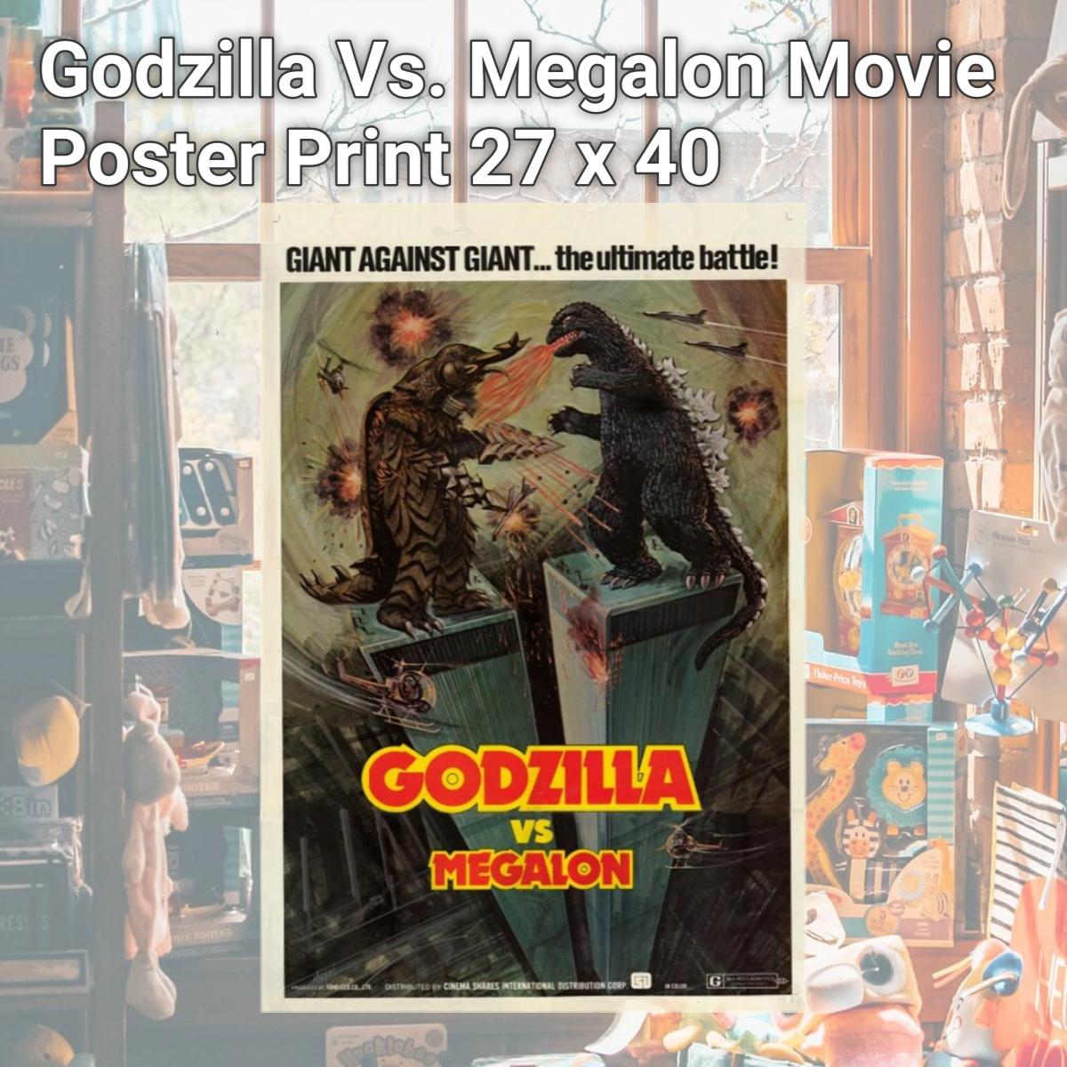 Picture of Pop Culture Graphics MOVAI9132 Godzilla Vs. Megalon Movie Poster Print, 27 x 40