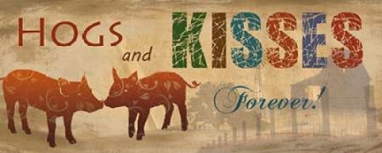 Galaxy Of Graphics Pdx15297large Hogs & Kisses Poster Print By Nan, 24 X 48 - Large