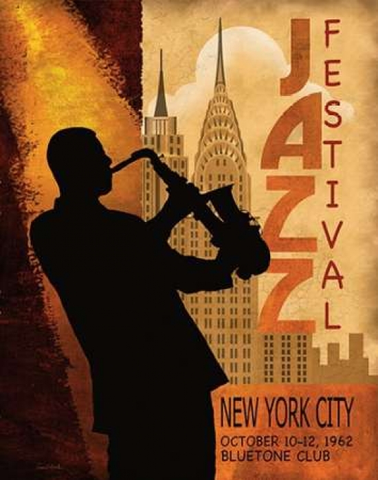 Galaxy Of Graphics Pdx20438large 1962 Jazz In New York Poster Print By Conrad Knutsen, 22 X 28 - Large