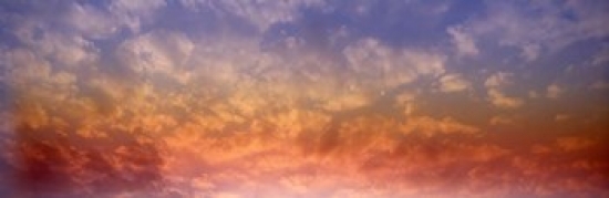 Rainbow Clouds Poster Print by , 37 x 12