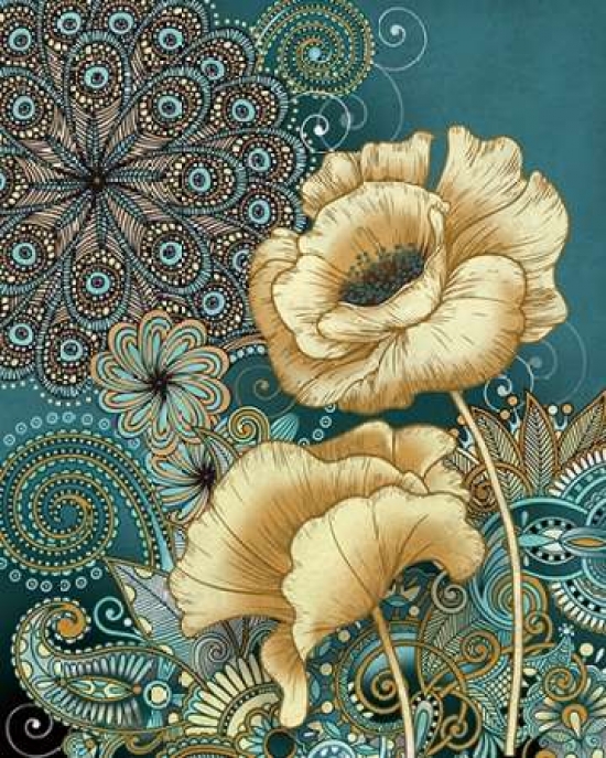 Galaxy Of Graphics Pdx15191small Inspired Blooms Ii Poster Print By Conrad Knutsen, 8 X 10 - Small