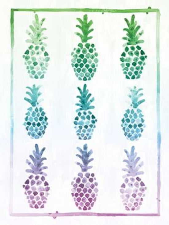 Ombre Pineapple Poster Print By Ashley Sta Teresa, 9 X 12 - Small