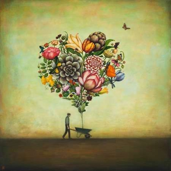 Pdxh1108dsmall Big Heart Botany Poster Print By Duy Huynh, 12 X 12 - Small