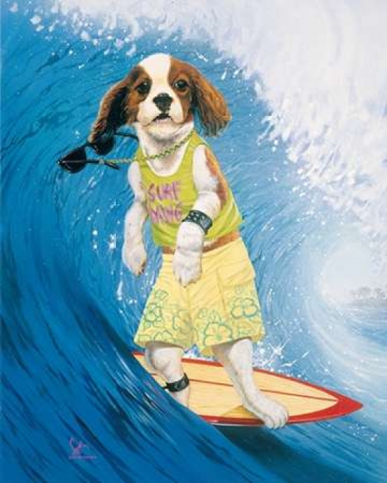 Pdxw677dsmall Surf Dawg Poster Print By Scott Westmoreland, 8 X 10 - Small