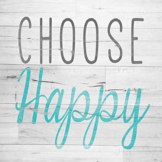 Pdx10941ggsmall Choose Happy Square Poster Print By Sd Graphics Studio, 12 X 12 - Small