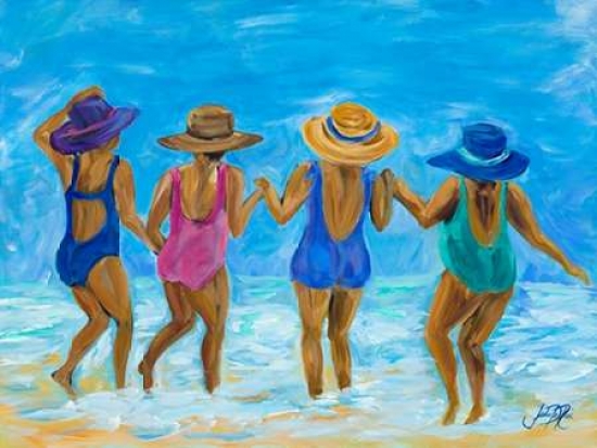 Pdx11474csmall Ladies On The Beach I Poster Print By Julie Derice, 11 X 14 - Small
