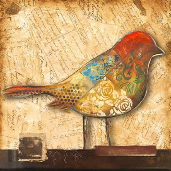 Pdx8957small Bird Of Collage Ii Poster Print By Patricia Pinto, 12 X 12 - Small