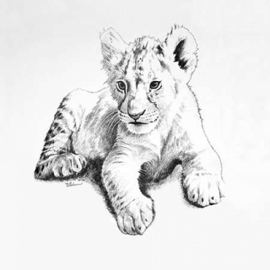 Pdx9716asmall Lion Poster Print By Vivien Rhyan, 12 X 12 - Small