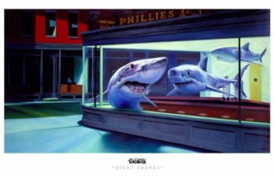 Night Sharks Movie Poster, 17 X 11