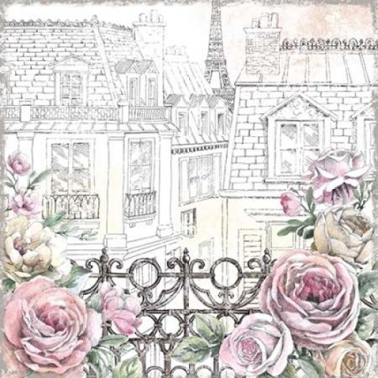 Pdx22322small Paris Roses Ii Poster Print By Beth Grove, 12 X 12 - Small
