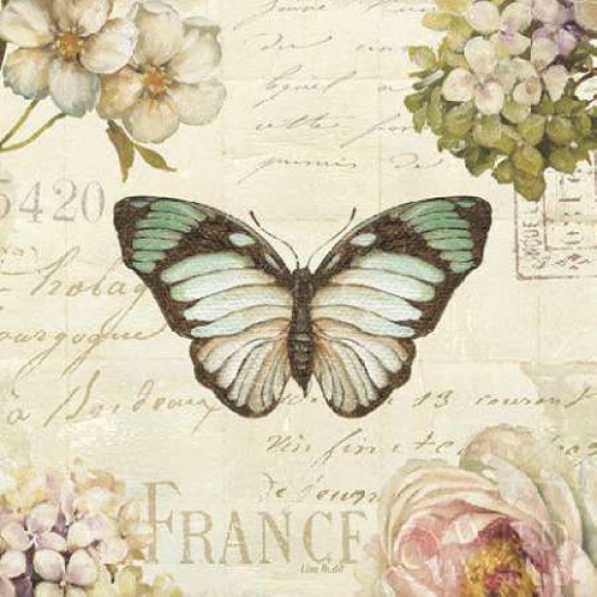 Pdx10093small Marche De Fleurs Butterfly Ii Poster Print By Lisa Audit, 12 X 12 - Small