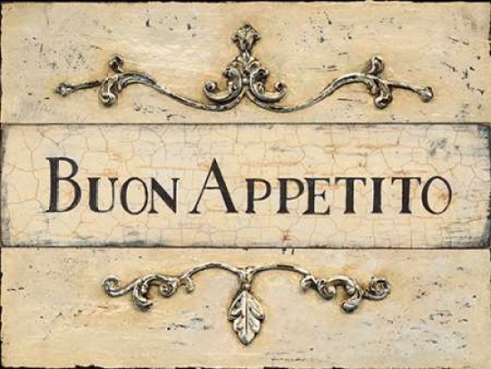 Pdx011fis1039small Buon Appetito Plaque Poster Print By Arnie Fisk, 9 X 12 - Small
