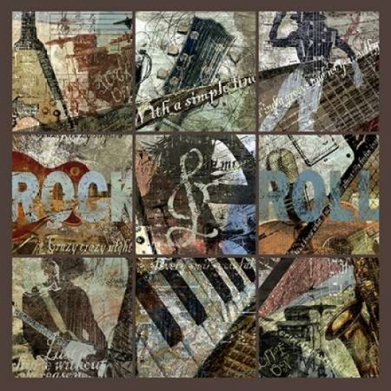 Pdxey20229small Rock & Roll 9-patch- With Grid Poster Print By Eric Yang, 12 X 12 - Small